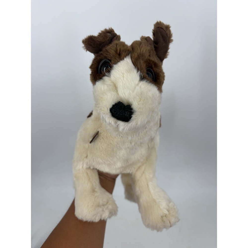 Folkmanis JACK RUSSELL TERRIER Puppet Puppy Dog Plush 12" Brown White